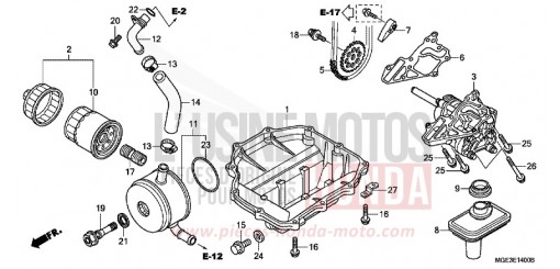 POMPE A HUILE (VFR1200F) VFR1200FD de 2013